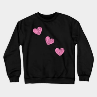 Pink Hearts Crewneck Sweatshirt